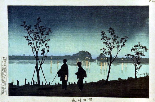 小林清親　隅田川夜　1881