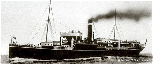 商船三井120年　筑後川丸664t 1890