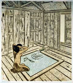 前川　温泉裸婦 1963