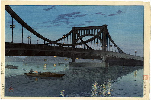 川瀬巴水　清洲橋