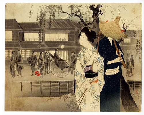 水野年方　（みずのとしかた）1900 恋慕ながし　口絵