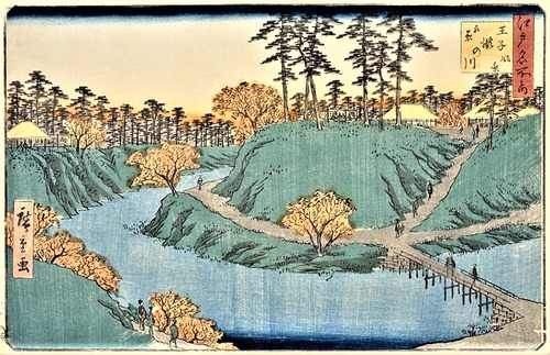 紅葉風景　広重