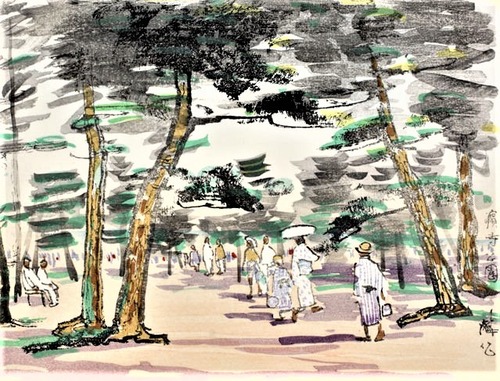 赤松隣作　浜寺公園　正