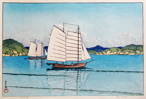 川瀬巴水　innland 海