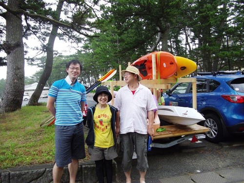 早朝カヤック　高橋さん　MACOさん　BOYさん