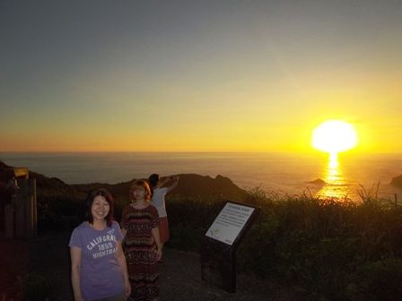 れなちゃん石廊崎夕日