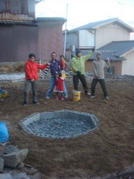 砂場下地完成！