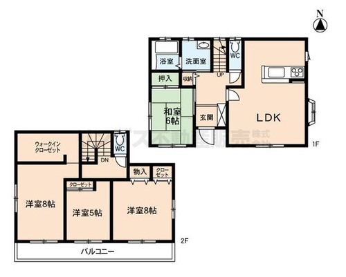 東台4丁目1350万円　間取り
