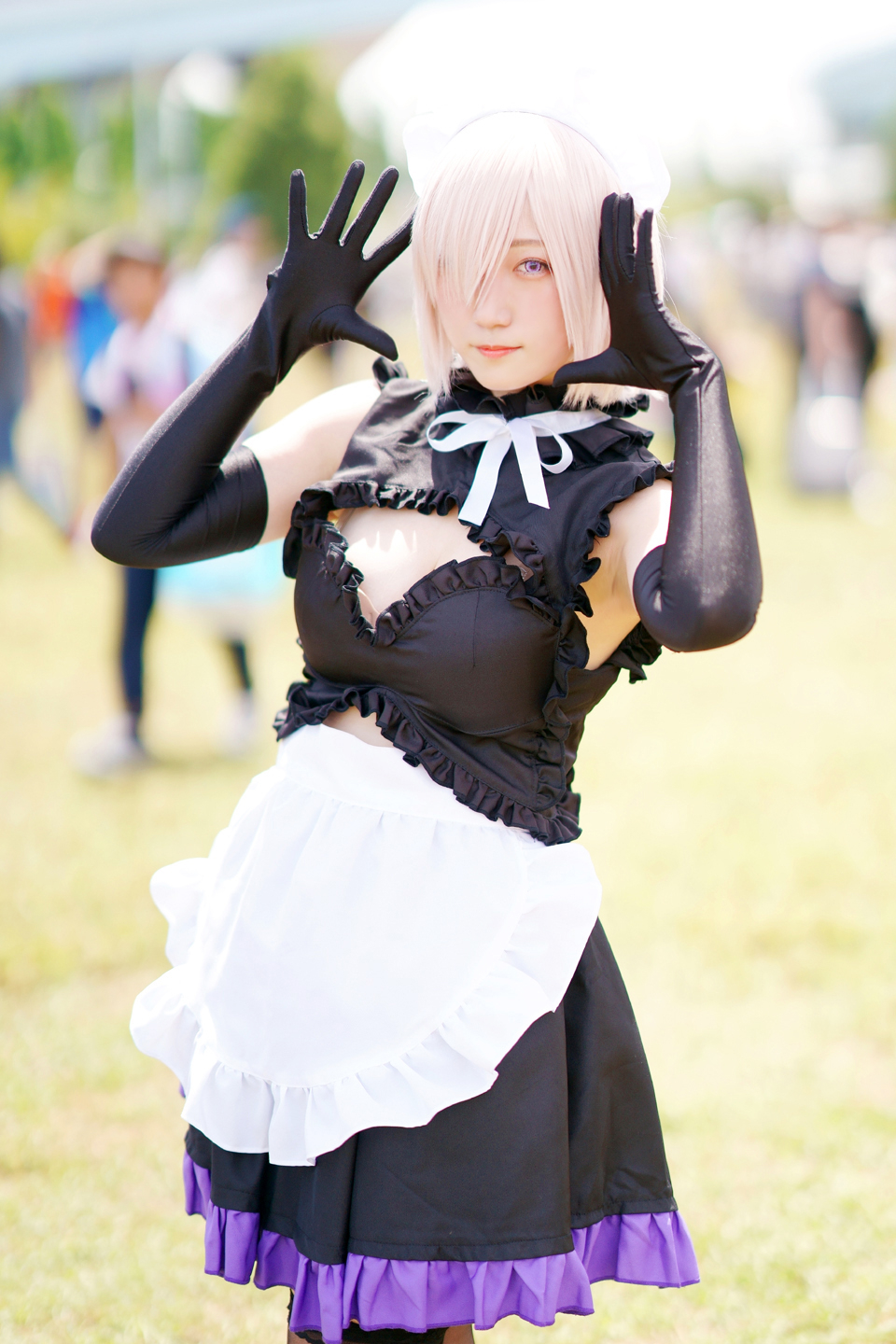 コミックマーケット96コスプレ 結月ほたる様 Fate Grand Order マシュ キリエライト メイドver 黄昏ドライブイン コスプレカメコはデジタル一眼の夢を見るか