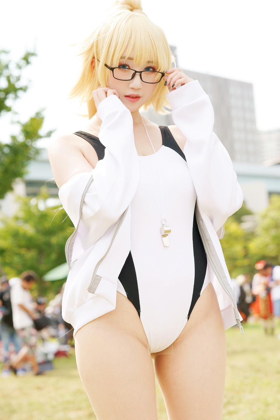 コミックマーケット96コスプレ Sameki様 Fate Grand Order ジャンヌ ダルク 水着ver 黄昏ドライブイン コスプレ カメコはデジタル一眼の夢を見るか