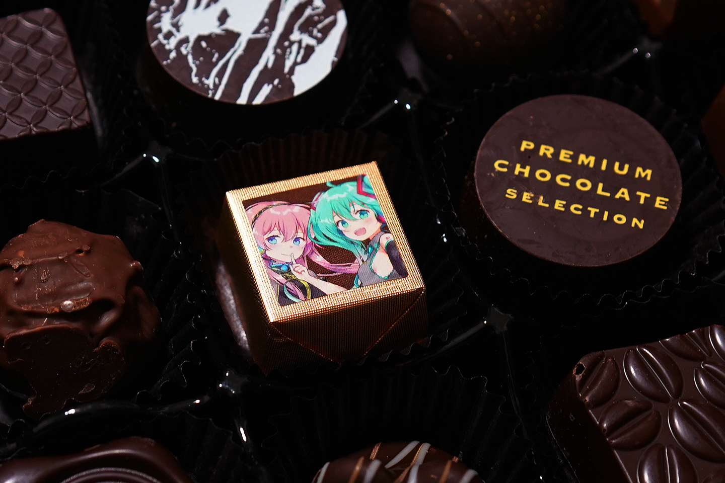 モロゾフ　初音ミク×巡音ルカ　チョコレートセレクション　バレンタイン限定品　 モロゾフの「初音ミク×巡音ルカ チョコレートセレクション」を雪ミク