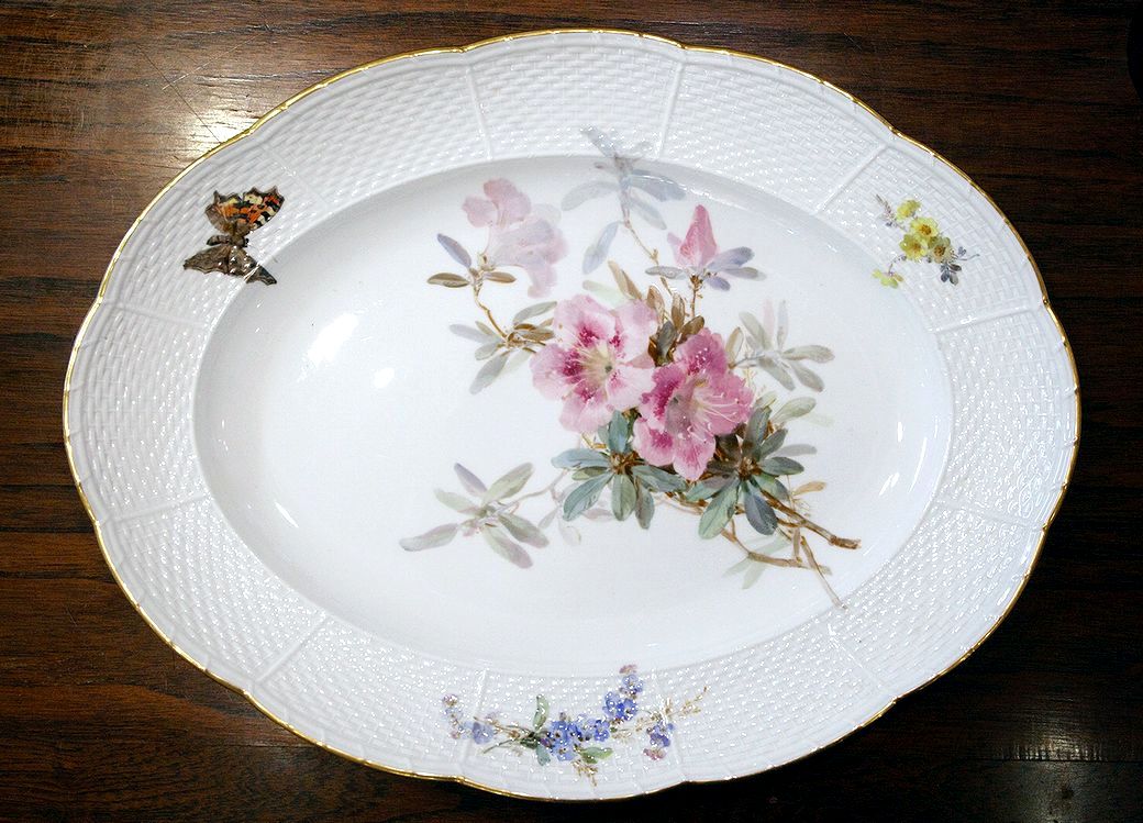 御専用】マイセン 1890年頃 オツィエパターン ピュスカラー花絵