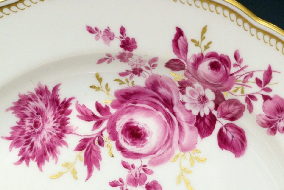 マイセンの花絵 イングレーズとオーバーグレーズ : アンティーク マイセンの花絵 イングレーズとオーバーグレーズ : アンティーク