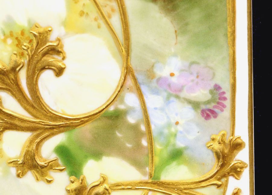 KPMベルリン 陶板画「ベルエトワールの花」 印象主義様式の花絵