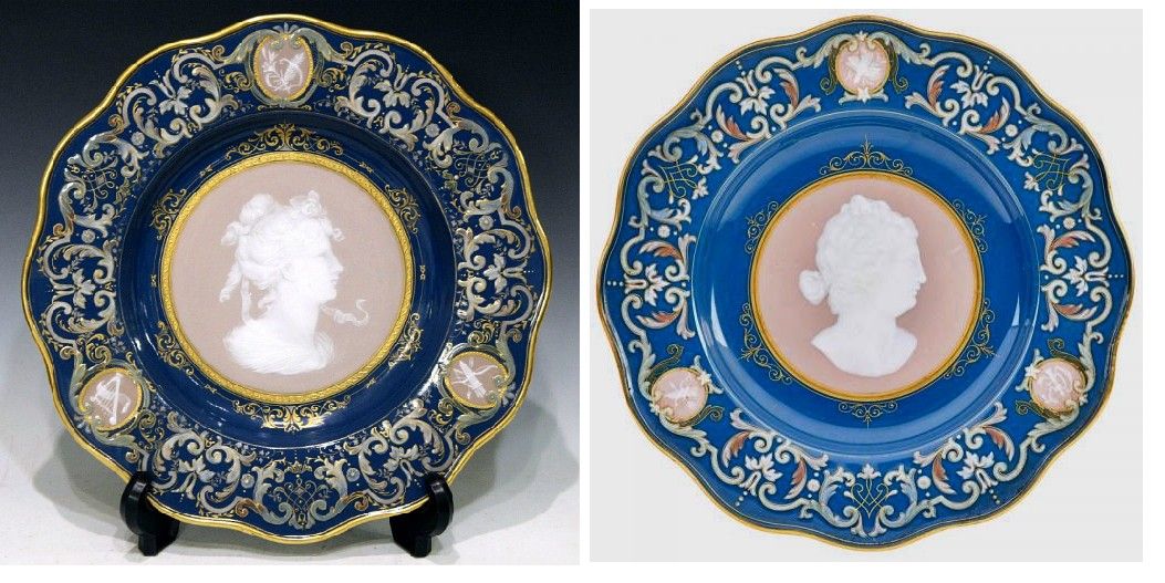 マイセン パテ・シュール・パテ プレート 1870年頃 : アンティーク マイセン パテ・シュール・パテ プレート 1870年頃 : アンティーク
