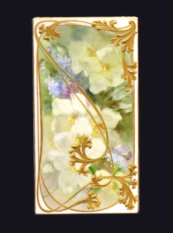 KPMベルリン 陶板画「ベルエトワールの花」 印象主義様式の花絵