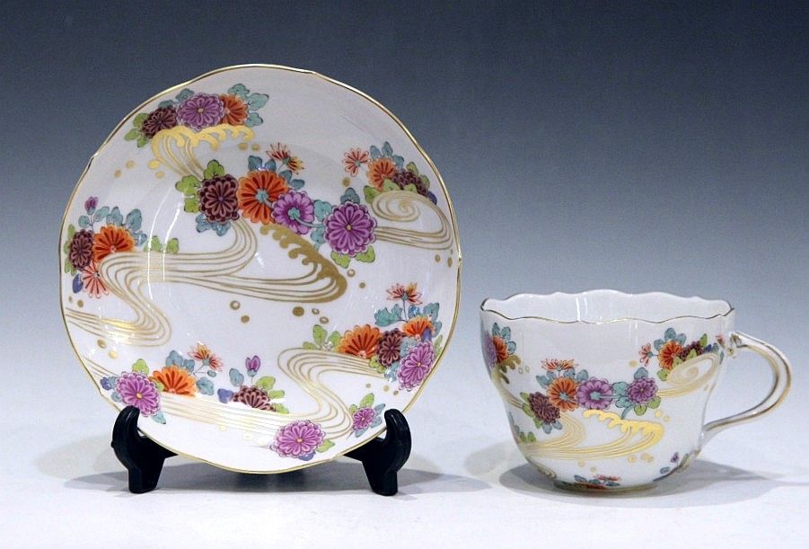 マイセン C＆S 「流水菊花文碗皿」 1990年 : アンティーク