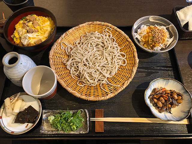 Soba with Chicken and Egg Rice Bowl