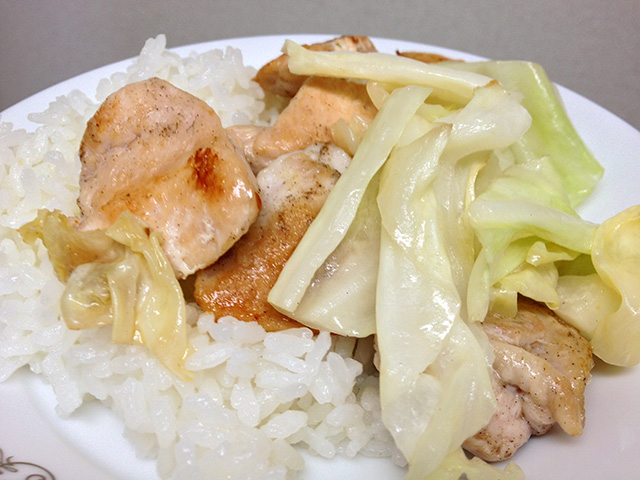 Pan-Fried Chicken and Cabbage