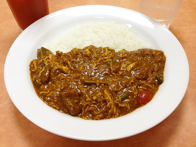 Chicken and Summer Vegetables Curry with Stewed Chicken