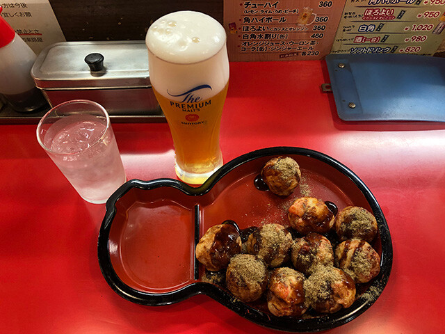 Takoyaki and Draft Beer