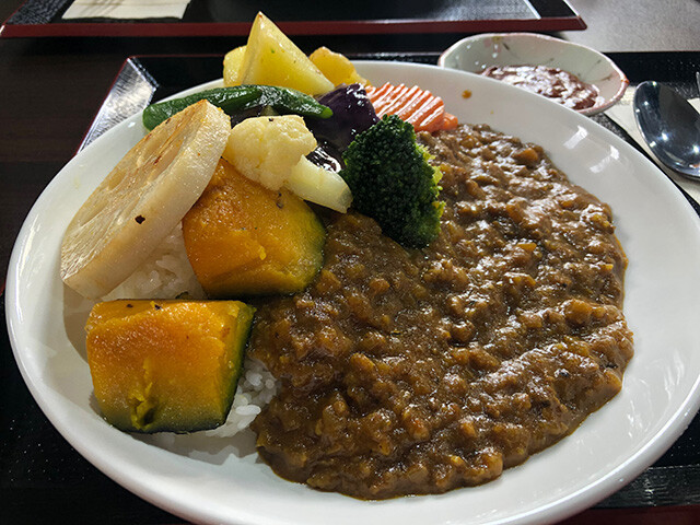 Pork Keema Curry with Fried Vegetables