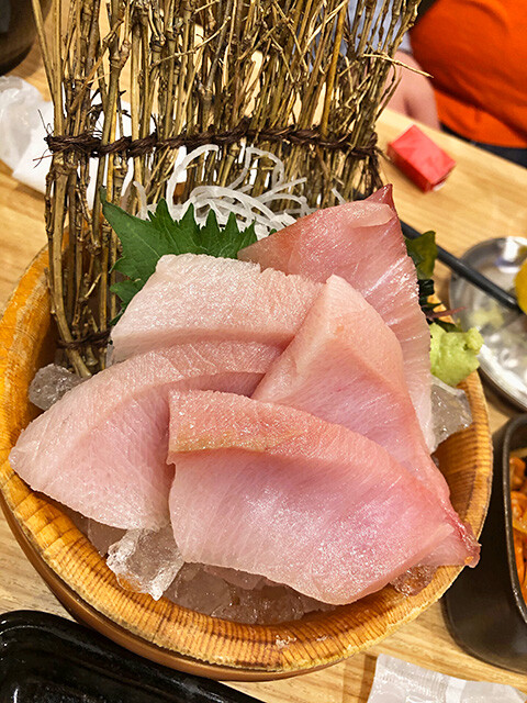 Winter Yellowtail Sashimi
