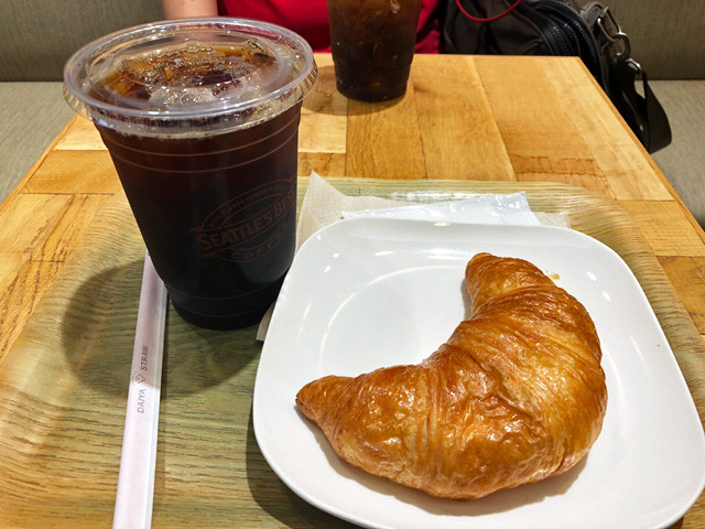 Croissant with Iced Coffe