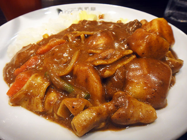 Half Order Beef Curry with Beef Giblets, Vegetables, and Cheese