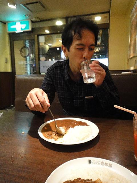 Mr. Hama Having Beef Curry