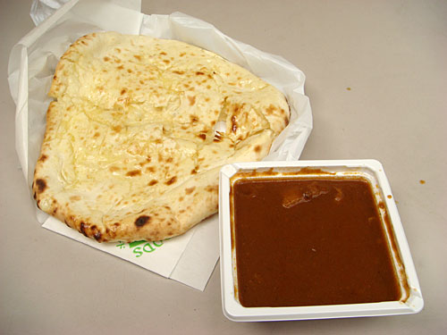 Beef Curry with Cheese Nan