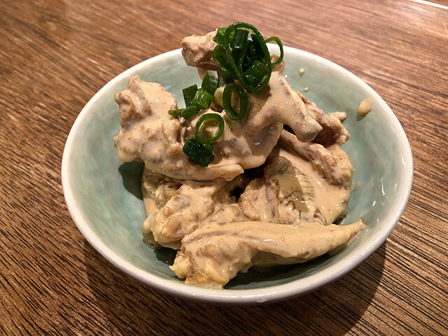 Chicken Cartilage Dressed with Miso and Mayonnaise