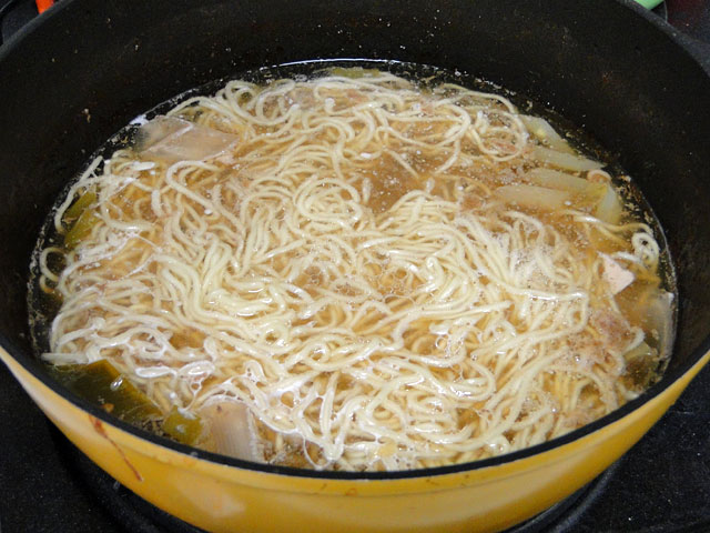 Ramen Noodles in Duck Hot-Pot