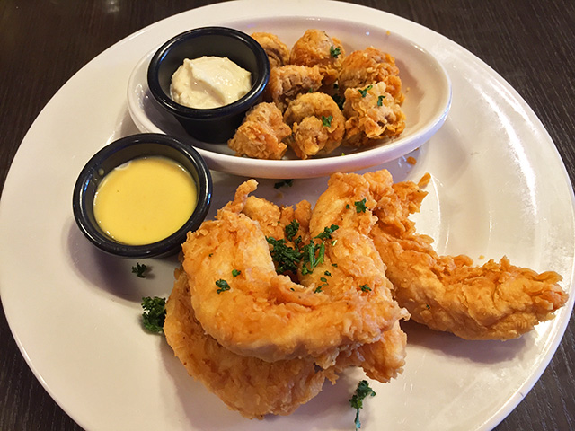 CHICKEN FINGERS with FRIDAYS MUSHROOMS