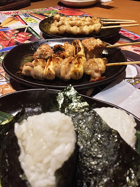 Rice Balls and Yakitori