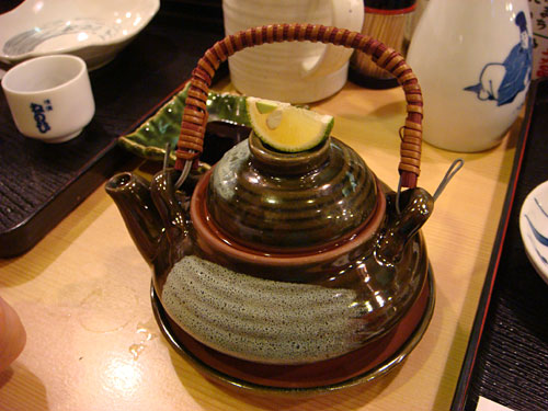 Matsutake Mushroom Soup in Tea Pot