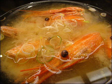 Miso Soup with Shrimp Heads