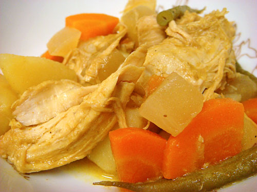 Yellow Chicken Curry with Cubic Vegetables