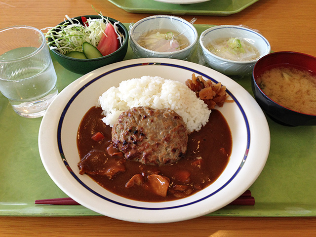 Hamburg Steak Curry and Rice with Soft-Boiled Eggs