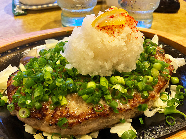 Hamburger Steak with Ponzu Sauce and Grated Japanese Radish