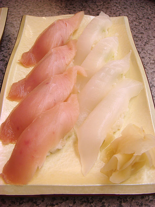 Albacore Tuna and Squid