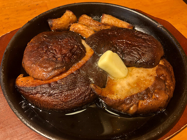 Grilled Shiitake Mushrooms with Butter