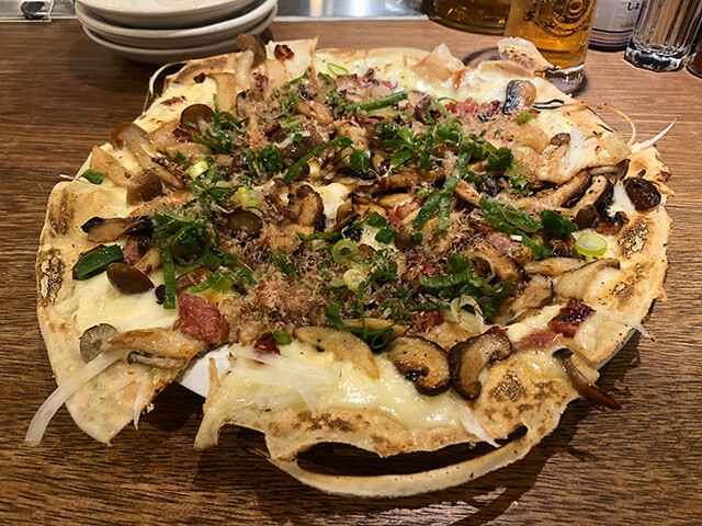 Japanese Pizza with Rich Mushrooms