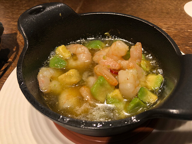 Spanish-Style Garlic Shrimp and Avocado