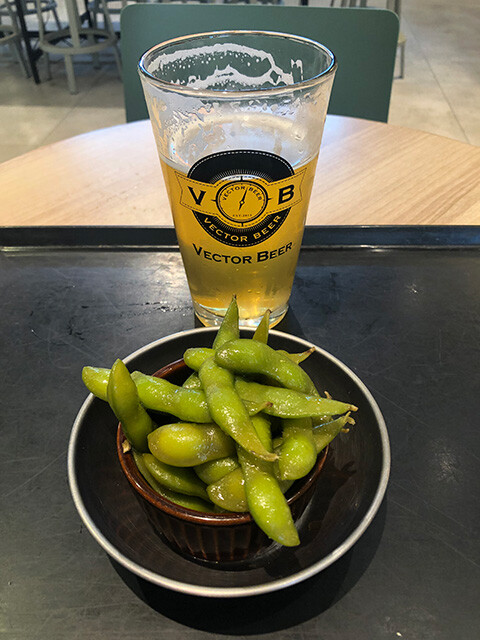 VECTOR BEER and Edamame