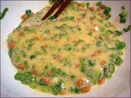 Natto with a Raw Egg