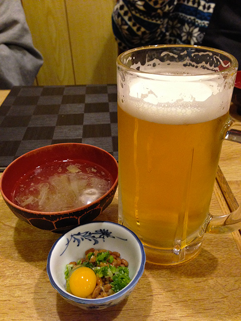 Beer, Natto, and Soup