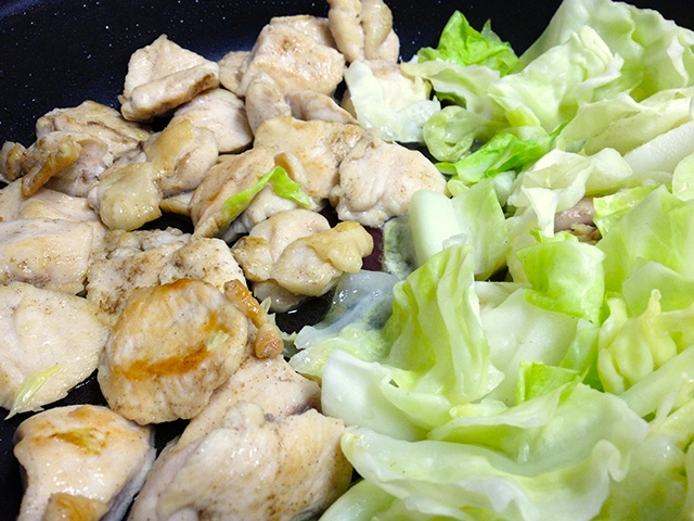 Pan-Fried Chicken and Cabbage