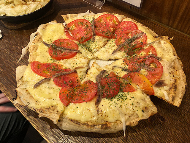 Tomato and Anchovy Pizza