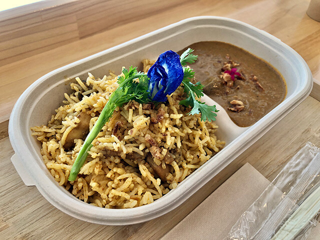 Chicken Biriyani with Beef Liver Curry